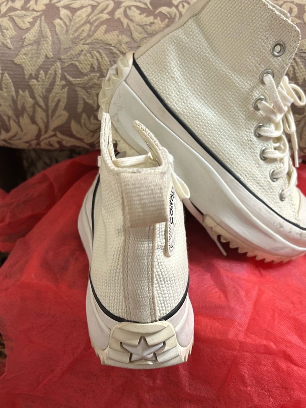 Converse Platform High-Top Sneakers in Cream